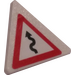 LEGO Triangular Sign with Wavy Arrow Sticker with Split Clip (30259)
