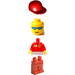 LEGO Truck Driver Ferrari Team with Torso Sticker Minifigure