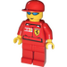 LEGO Truck Sjåfør Ferrari Team med Overkropp Klistremerke Minifigur