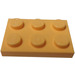 LEGO Very Light Orange Plate 2 x 3 (3021)