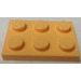 LEGO Zeer Licht Oranje Plaat 2 x 3 (3021)