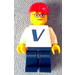 LEGO Vestas Engineer met Glasses met Vestas logo Sticker minifiguur