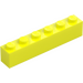 LEGO Vibrant Yellow Brick 1 x 6 (3009)