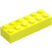 LEGO Zářivě žlutá Kostka 2 x 6 (2456 / 44237)