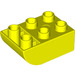 LEGO Levendig geel Duplo Steen 2 x 3 met Omgekeerd Helling Curve (98252)