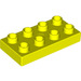 LEGO Levendig geel Duplo Plaat 2 x 4 (4538 / 40666)