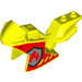 LEGO Leuchtendes Gelb Motorrad Fairing mit Feuer Badge Logo (18895 / 84310)