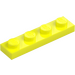 LEGO Giallo vivace Piastra 1 x 4 (3710)