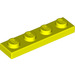 LEGO Jaune vif assiette 1 x 4 (3710)