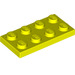 LEGO Jaune vif assiette 2 x 4 (3020)