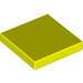 LEGO Leuchtendes Gelb Fliese 2 x 2 mit Nut (3068)