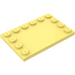 LEGO Leuchtendes Gelb Fliese 4 x 6 mit Bolzen auf 3 Edges (6180)