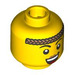 LEGO Viking - Dark Red Overalls Minifigure Head (Safety Stud) (3274 / 104507)