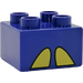 LEGO Violet Duplo Brick 2 x 2 with Yellow arches (3437 / 31460)