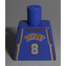 LEGO Violet Minifigure NBA Torse avec NBA Los Angeles Lakers #8 (Road Jersey)