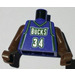 LEGO Violet NBA Milwaukee Bucks #34 Torso with Brown Arms