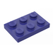 LEGO Violet Plate 2 x 3 (3021)