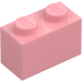 LEGO Warm Pink Brick 1 x 2 with Bottom Tube (3004)