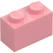 LEGO Warm Pink Brick 1 x 2 with Bottom Tube (3004 / 93792)