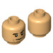 LEGO Varm beige Dominic „Dom“ Toretto Minifigur Hode (Forsenket solid knott) (3626 / 100926)