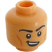 LEGO Warm Tan Elf Bard Male Head (Safety Stud) (3274)