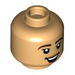 LEGO Warm Tan Head with Smile (Recessed Solid Stud) (3626 / 101041)