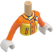 LEGO Warm Tan Liann with Orange and Yellow Flare Jumpsuit Friends Torso (73141 / 92456)