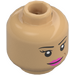 LEGO Beige Doux Madam Malkin Tête (Montant solide encastré) (3274)