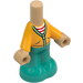 LEGO Teplé opálení Micro Tělo s Kalhoty s Zip Horní s Červená a Bílá Košile (106095)