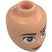 LEGO Beige Doux Minidoll Tête avec Olive Gren Yeux (92198)