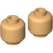 LEGO Warm Tan Minifigure Head (Recessed Solid Stud) (3274 / 3626)