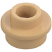 LEGO Beige caldo Piastra 1 x 1 Rotondo con Bottoncino aperto (28626 / 85861)