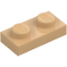 LEGO Warm Tan Plate 1 x 2 (3023)