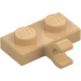 LEGO Warm bruin Plaat 1 x 2 met Horizontale Klem (11476 / 65458)