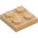LEGO Warm Tan Plate 2 x 2 (3022)
