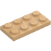 LEGO Warm Tan Plate 2 x 4 (3020 / 5584)