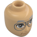 LEGO Lämmin beige Stanley jossa Tummanpunainen Housut Uros Minidoll Pää (28649 / 103298)