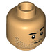 LEGO Warm Tan Train Conductor Minifigure Head (Recessed Solid Stud) (3626 / 100881)