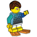 LEGO Water Park Boy met Glasses en Flippers minifiguur