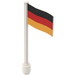 LEGO Wavy Flag on Ridged Flagpole with Germany (777)