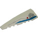 LEGO Wedge 10 x 3 x 1 Double Rounded Left with Gray Smbol, Blue Stripe, Red Triangle Sticker (50955)