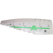 LEGO Wedge 12 x 3 x 1 Double Rounded Left with ent, Bright Green Stripe and Galaxy Squad Logo Sticker (42061)
