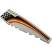 LEGO Wedge 12 x 3 x 1 Double Rounded Right with Black Checkered, Orange Stripe (42060 / 43392)