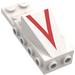 LEGO Wedge 2 x 3 with Brick 2 x 4 Side Studs and Plate 2 x 2 with Red/Silver &quot;V&quot; (2336)