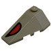 LEGO Wig 2 x 4 Drievoudig Links met Rood en Zwart Eye Sticker (43710)