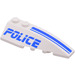 LEGO Wedge 2 x 6 Double Right with &#039;POLICE&#039; &amp; Blue Lines (41747)