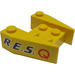 LEGO Wig 3 x 4 met Zwart &#039;R.E.S.&#039; en Rood &#039;Q&#039; Sticker zonder nop-inkepingen (2399)