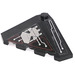 LEGO Wedge 4 x 4 (18°) Corner with Silver and Dark Red Circuitry and Skull Left Sticker (43708)