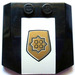 LEGO Wedge 4 x 4 Curved with Golden Police Badge on White Background Sticker (45677)