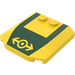 LEGO Wedge 4 x 4 Curved with Train Logo on Dark Green Sticker (45677)
